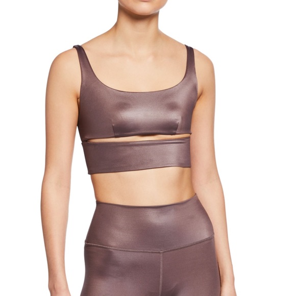 ALO Yoga Other - Alo yoga Slit Shine Cutout Sports bra in Coco shine